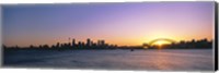Sunset Over the Bridge, Sydney, Australia Fine Art Print