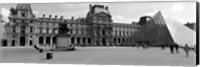 Tourists in the courtyard of a museum, Musee Du Louvre, Paris, France Fine Art Print