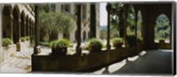 Porch of a building, Montserrat, Barcelona, Catalonia, Spain Fine Art Print