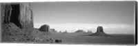 Rock Formations, Monument Valley, Arizona, USA (black & white) Fine Art Print