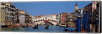 Bridge across a canal, Rialto Bridge, Grand Canal, Venice, Veneto, Italy Fine Art Print