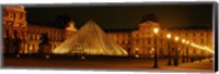 The Louvre Lit Up at Night, Paris, France Fine Art Print