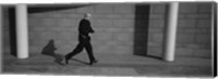 Side Profile Of A Businessman Running With A Briefcase, Germany Fine Art Print