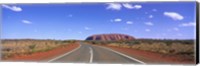 Road and Ayers Rock Australia Fine Art Print