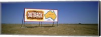 Billboard on a landscape, Outback, Australia Fine Art Print