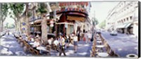 Group of people at a sidewalk cafe, Paris, France Fine Art Print