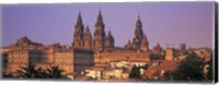 Cathedral in a cityscape, Santiago De Compostela, La Coruna, Galicia, Spain Fine Art Print