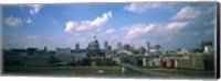 Buildings on the waterfront, St. Paul's Cathedral, London, England Fine Art Print