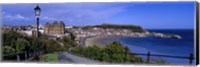 High Angle View Of A City, Scarborough, North Yorkshire, England, United Kingdom Fine Art Print