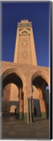 Low angle view of the tower of a mosque, Hassan II Mosque, Casablanca, Morocco Fine Art Print