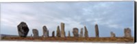Rocks on a landscape, Callanish Standing Stones, Lewis, Outer Hebrides, Scotland Fine Art Print