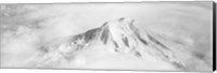 Aerial view of a snowcapped mountain, Mt Rainier, Mt Rainier National Park, Washington State, USA Fine Art Print