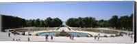 Tourists around a fountain, Versailles, France Fine Art Print