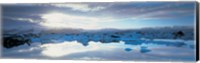 Icebergs in a lake, Jokulsarlon Lagoon, Iceland Fine Art Print