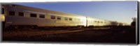 Train moving on railroad tracks, Indian Pacific Train, Broken Hill, New South Wales, Australia Fine Art Print