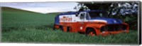 Antique gas truck on a landscape, Palouse, Whitman County, Washington State, USA Fine Art Print