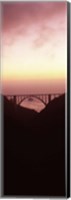 Silhouette of Bixby Bridge, Big Sur, California (vertical) Fine Art Print