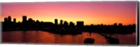 Silhouette of buildings at dusk, Montreal, Quebec, Canada 2010 Fine Art Print