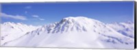 Snowcapped mountain range, Ski Stuben, Arlberg, Vorarlberg, Austria Fine Art Print