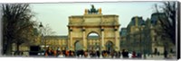 Tourists near a triumphal arch, Arc De Triomphe Du Carrousel, Musee Du Louvre, Paris, Ile-de-France, France Fine Art Print