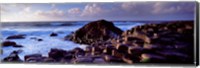 Rock formations on the coast, Giants Causeway, County Antrim, Northern Ireland Fine Art Print