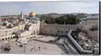 Tourists praying at the Wailing Wall in Jerusalem, Israel Fine Art Print