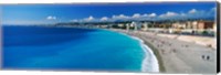 Tourists on the beach, Nice, Promenade Des Anglais, Provence-Alpes-Cote d'Azur, France Fine Art Print