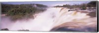 Waterfall after heavy rain, Iguacu Falls, Argentina-Brazil Border Fine Art Print