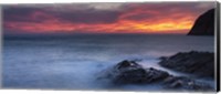 Coast at sunset, L'ile-Rousse, Haute-Corse, Corsica, France Fine Art Print