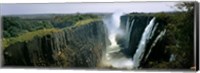 Looking down the Victoria Falls Gorge from the Zambian side, Zambia Fine Art Print