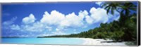 Clouds over an island, Akaiami, Aitutaki, Cook Islands Fine Art Print