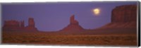 Moon over Monument Valley Tribal Park, Arizona Fine Art Print