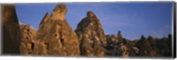 Rock formations on a landscape, Uchisar, Cappadocia, Anatolia, Turkey Fine Art Print