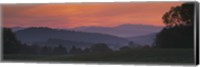 Fog over hills, Caledonia County, Vermont, New England, USA Fine Art Print