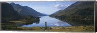 High angle view of a monument near a lake, Glenfinnan Monument, Loch Shiel, Highlands Region, Scotland Fine Art Print