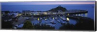 High angle view of boats docked at the harbor, Devon, England Fine Art Print