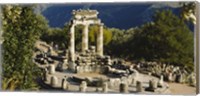 High angle view of a monument, Tholos De Marmaria, Delphi, Greece Fine Art Print