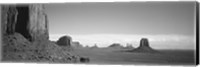 Rock Formations, Monument Valley, Arizona, USA (black & white) Fine Art Print
