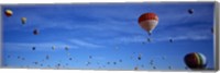 Low angle view of hot air balloons, Albuquerque, New Mexico, USA Fine Art Print
