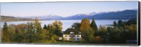 Villa at the waterfront, Lake Zurich, Zurich, Switzerland Fine Art Print
