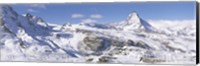 Snow Covered Slopes, Matterhorn Switzerland Fine Art Print