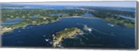 Aerial view of an island, Newport, Rhode Island, USA Fine Art Print
