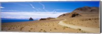 Dirt road on a landscape, Pyramid Lake, Nevada, USA Fine Art Print