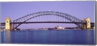 Bridge across a sea, Sydney Harbor Bridge, Sydney, New South Wales, Australia Fine Art Print