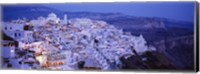 High angle view of buildings, Santorini, Cyclades Islands, Greece Fine Art Print