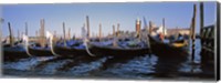 View of gondolas, Venice, Italy Fine Art Print