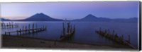 Piers Over A Lake, Guatemala Fine Art Print