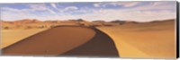 Sand dunes in an arid landscape, Namib Desert, Sossusvlei, Namibia Fine Art Print