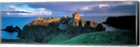 High angle view of a castle, Stonehaven, Grampian, Aberdeen, Scotland Fine Art Print
