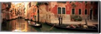 Tourists in a gondola, Venice, Italy Fine Art Print